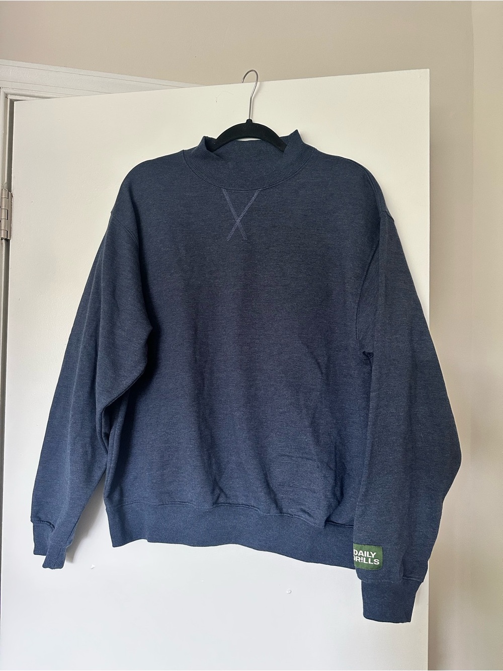 Daily Drills Vintage Fleece Crew Size Xsmall-Small in Denim MSRP $135